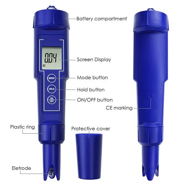 Digital 3-in-1 EC/CF/TDS Water Quality Tester - Image 3
