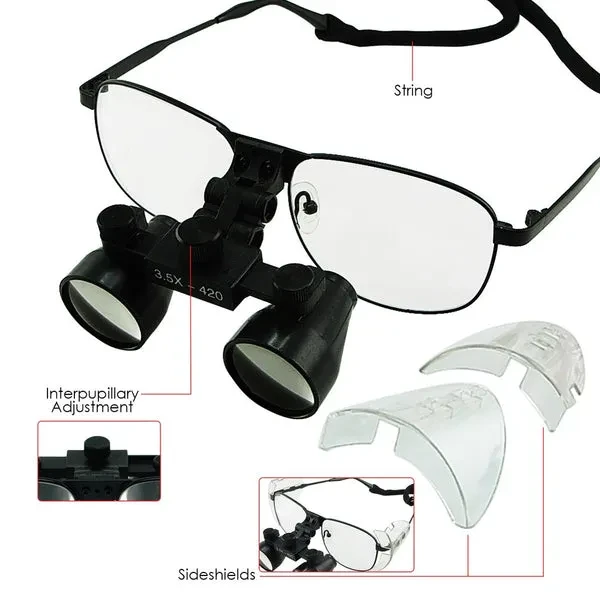 3.5x Magnification Titanium Frame Dental Surgical Loupes - Image 7