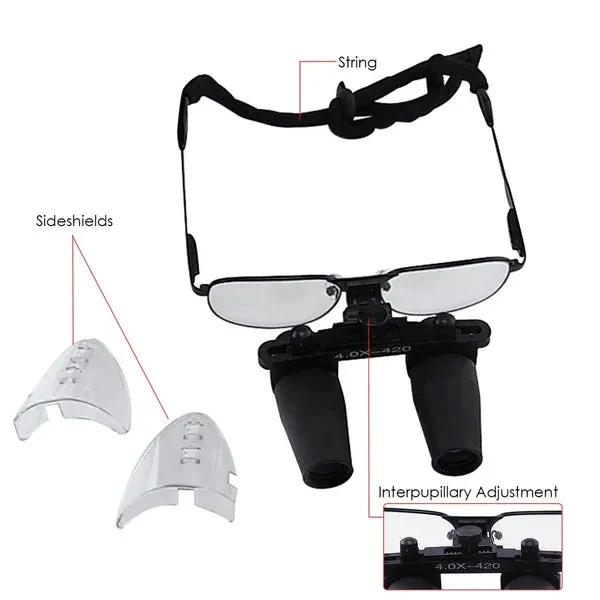 4.0x Magnification Dental Surgical Loupes with Nickel Alloy Frame - Image 5