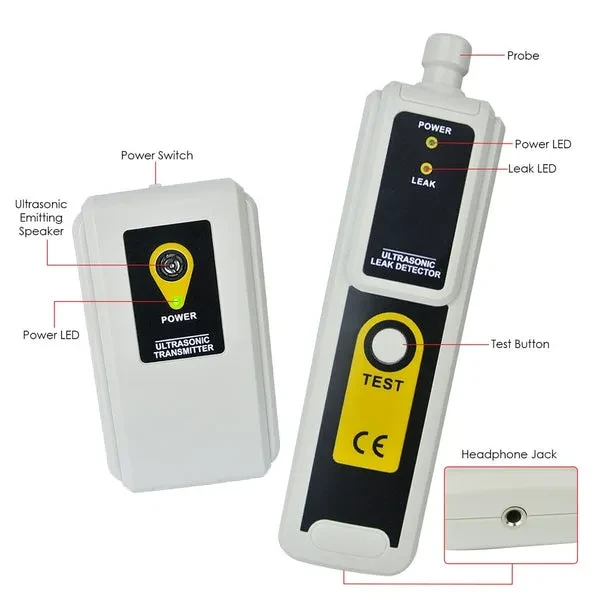 Ultrasonic Leak Detector & Transmitter Detects Air Water Dust - Image 5