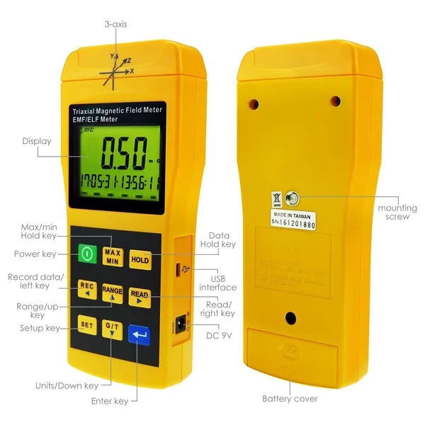 Digital 3-Axis Triaxial Magnetic Field Meter (2000Hz) - Image 6