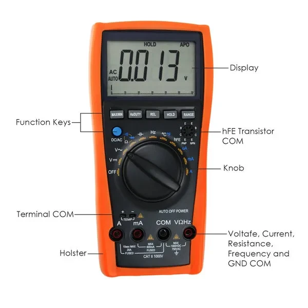 Multimeter with Auto & Manual Ranging and K-Type Thermocouple - Image 5