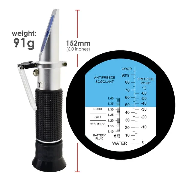 Car Antifreeze System Tester for Ethylene Glycol 0-100%, Freezing Point -60 ~ 0°C, Battery Acid - Image 5