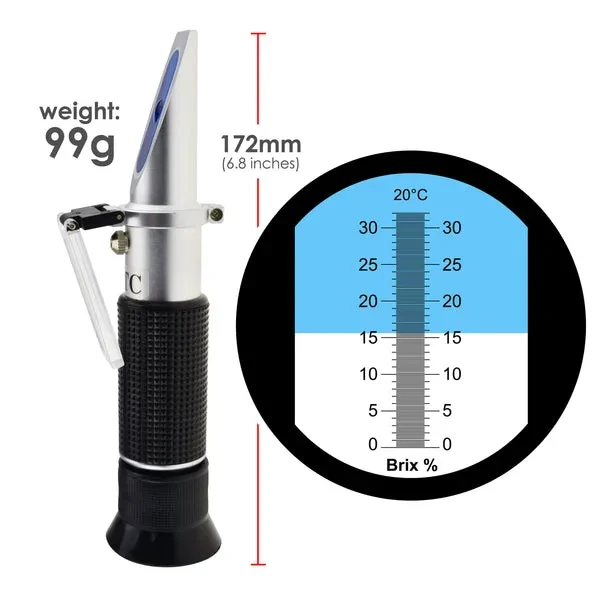 Brix Refractometer 0-32% with ATC for Sugars, Brandy, Beer, and Juices - Image 5