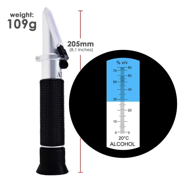 Alcohol Refractometer Dual Scale with ATC, 0~80% Range - Image 5