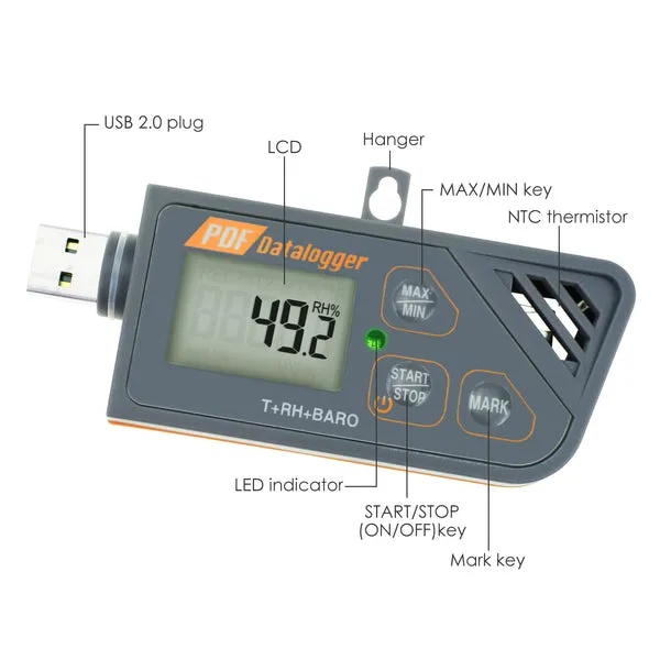 Waterproof USB Datalogger for Humidity, Temperature, and Pressure - Image 5