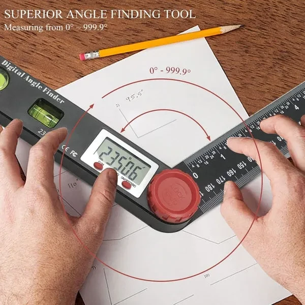 4-in-1 Multifunctional Digital Angle Finder Protractor, Ruler - Image 4
