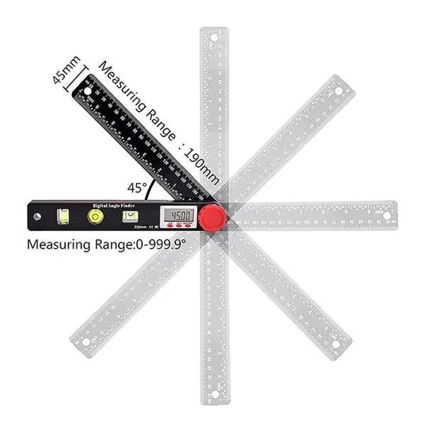 4-in-1 Multifunctional Digital Angle Finder Protractor, Ruler - Image 8