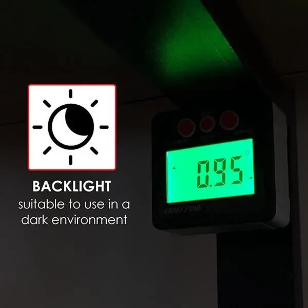 Digital Angle Finder Level Box with Magnetic Base and Backlight - Image 3