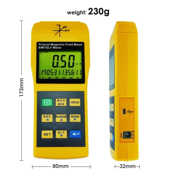 Digital 3-Axis Triaxial Magnetic Field Meter (2000Hz) - Image 7