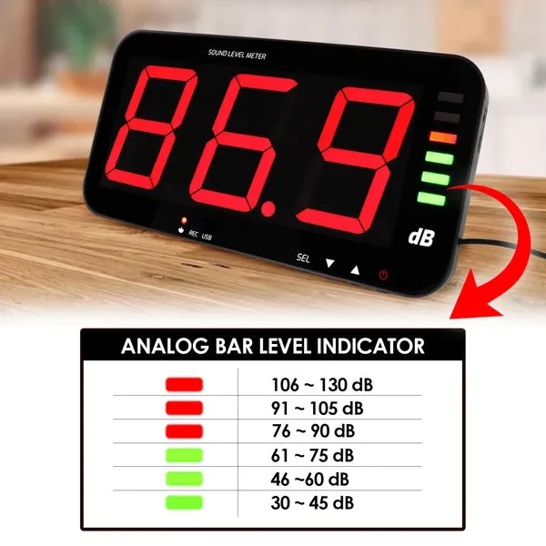 Wall Hanging Sound Level Meter with 13" HD Screen - Image 3