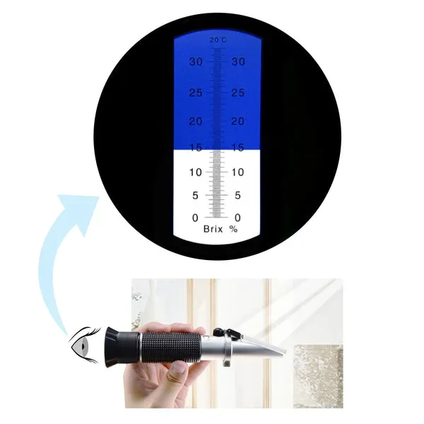 Brix Refractometer 0-32% with ATC for Sugars, Brandy, Beer, and Juices - Image 6