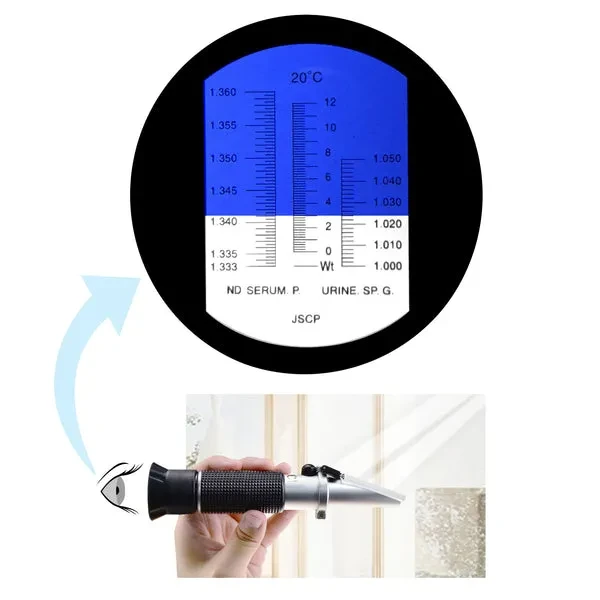 Clinical Refractometer with ATC, Tri Scale for Serum Protein, Urine SG, and RI Measurement - Image 6