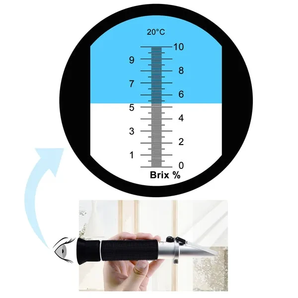 Handheld Brix Refractometer 0-10% with Auto Temperature Compensation - Image 6