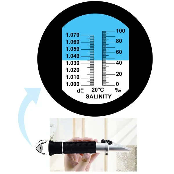 Salinity Refractometer with 0-10% ATC Dual Scale (0~100ppt) - Image 6