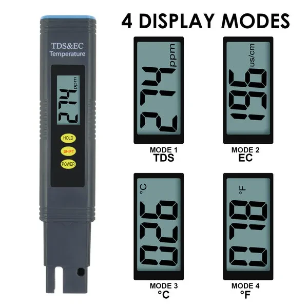 Pentype 2-in-1 TDS / EC Meter with ATC Digital Water Quality - Image 6