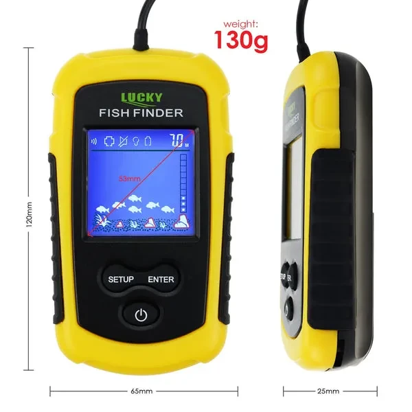 Portable Fish Finder Sonar with Anti-UV LCD Display - Image 6