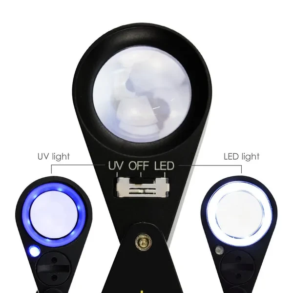 Jeweler's Loupe with LED UV Light (10x Magnification, 21mm) - Image 6