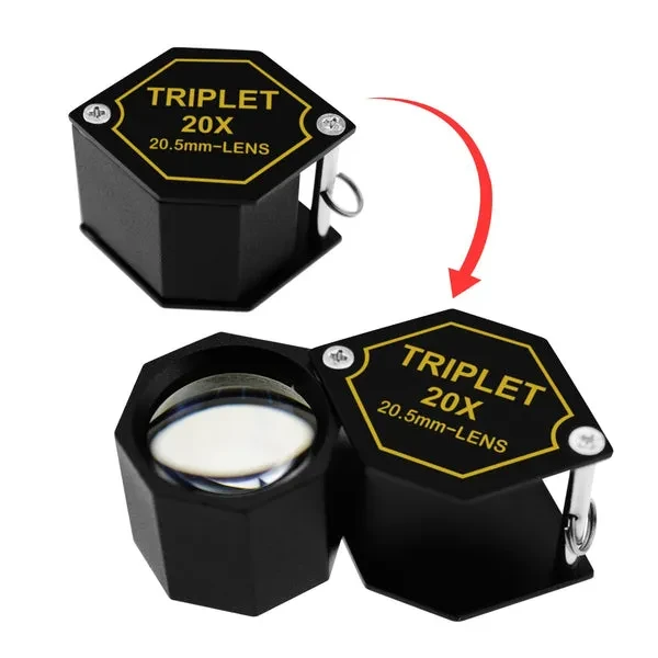 20x Magnification 20.5mm Loupe Jewelry Magnifier Triplet Lens Gem Tool - Image 6
