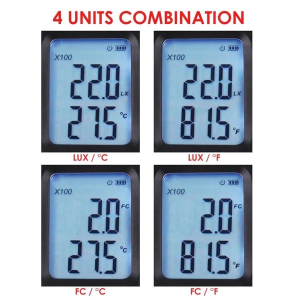 Handheld Light Meter with Bluetooth for Digital Illuminance and Lumens - Image 6