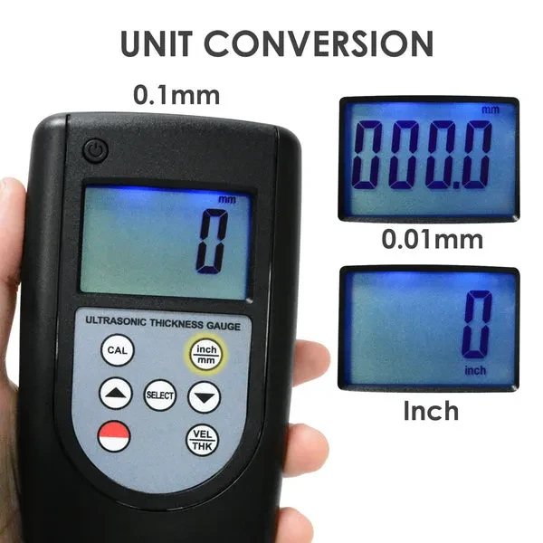 Ultrasonic Thickness Meter (0.75~400mm) Gauge Tester - Image 6