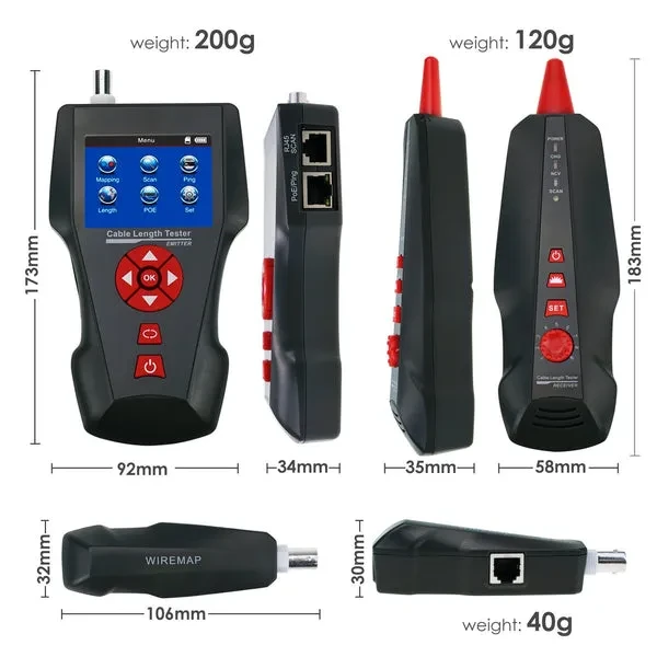 Digital Cable Tester and Wire Tracker for RJ45, RJ11, BNC - Image 7
