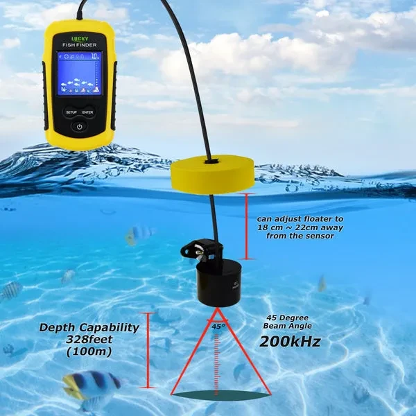 Portable Fish Finder Sonar with Anti-UV LCD Display - Image 7