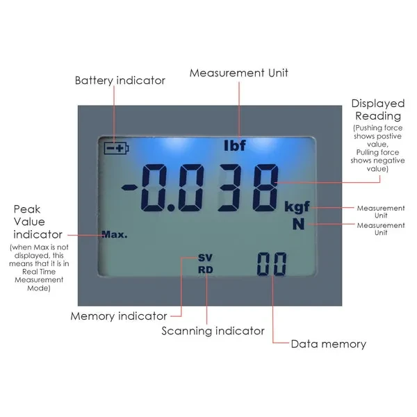 Digital Force Meter Tester (1K-100K Gauge, Pull Push) - Image 7