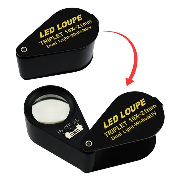 Jeweler's Loupe with LED UV Light (10x Magnification, 21mm) - Image 7