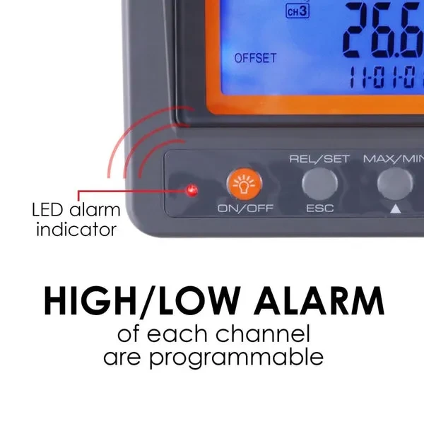 Digital 4 Channels Thermometer with NTC Thermistor Probe, SD Card Logging - Image 9