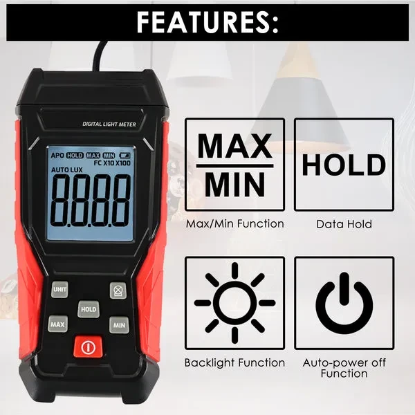 Digital Light/Lux Meter for Illuminance Testing - Image 3