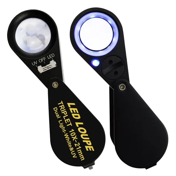 Jeweler's Loupe with LED UV Light (10x Magnification, 21mm) - Image 8