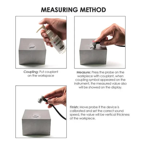 Digital Ultrasonic Thickness Gauge (0.75 ~ 300mm) 4.5 Digits LCD - Image 8