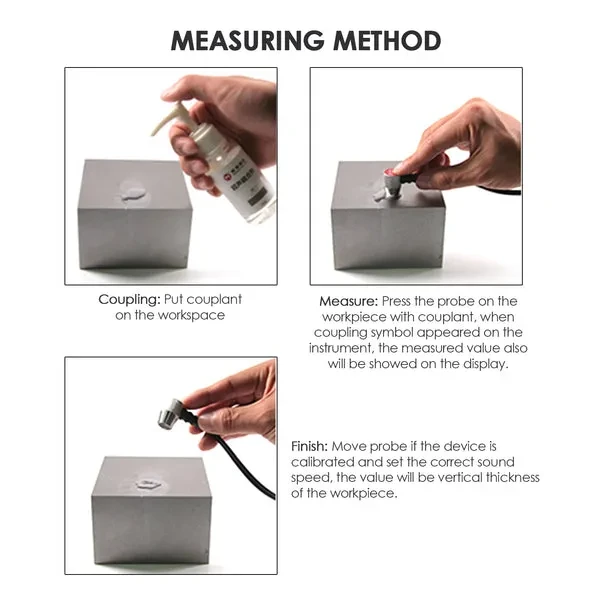 Ultrasonic Thickness Gauge for Metal and Fiber Glass (0.75~300mm) USB PC - Image 8