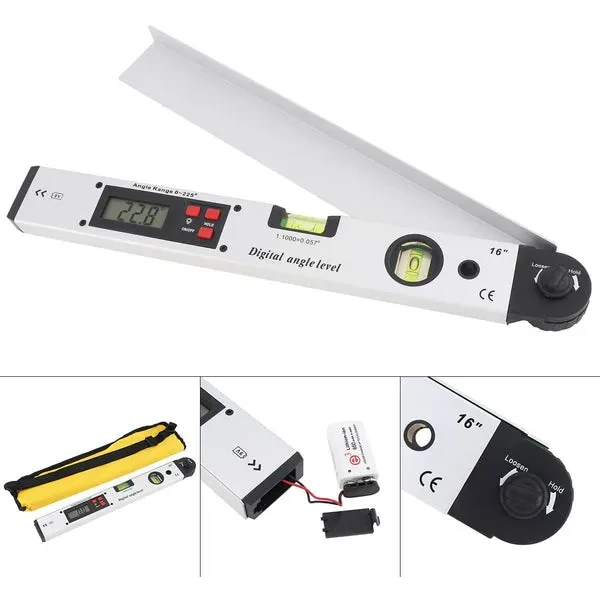 Digital Angle Finder/Protractor Meter, 0-225° with Horizontal & Vertical Levels - Image 9