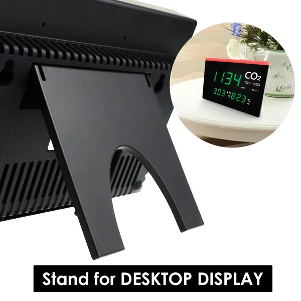 Indoor Air Quality Monitor, Real-time Wall Mount/Desktop Stand - Image 10