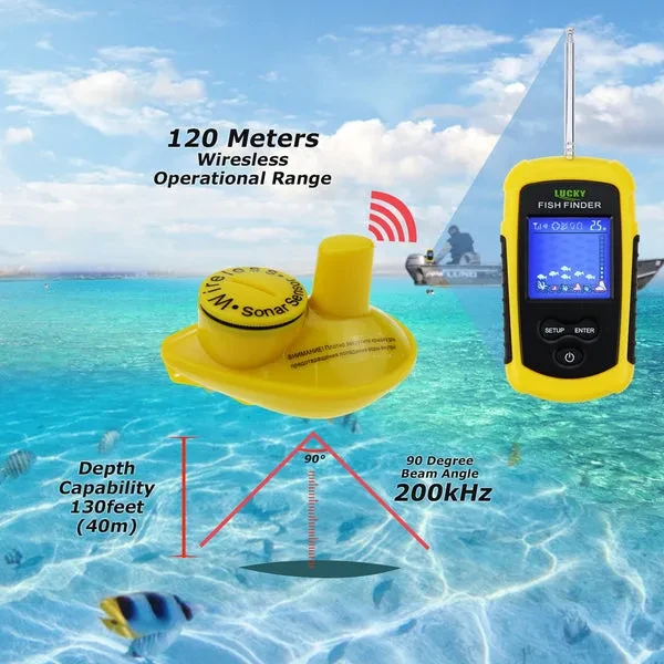 Night and Day Wireless Fish Finder with Backlight (45m/147ft Depth) - Image 9