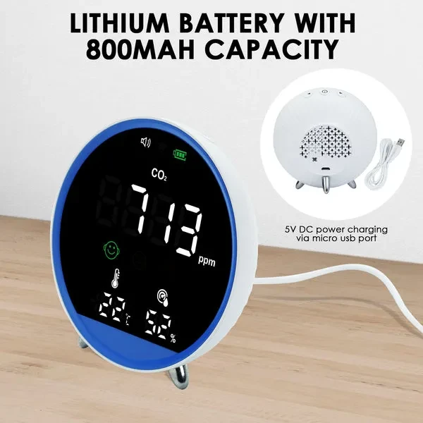 CO2 Monitor for Indoor Air Quality with Temperature Display - Image 6