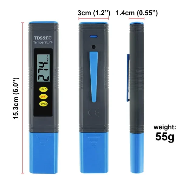Pentype 2-in-1 TDS / EC Meter with ATC Digital Water Quality - Image 9