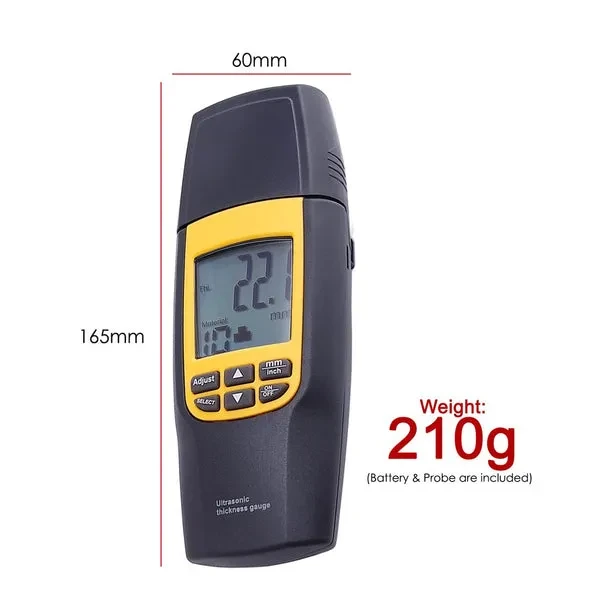 Ultrasonic Thickness Meter Tester Measuring 1.2~220mm Velocity - Image 9