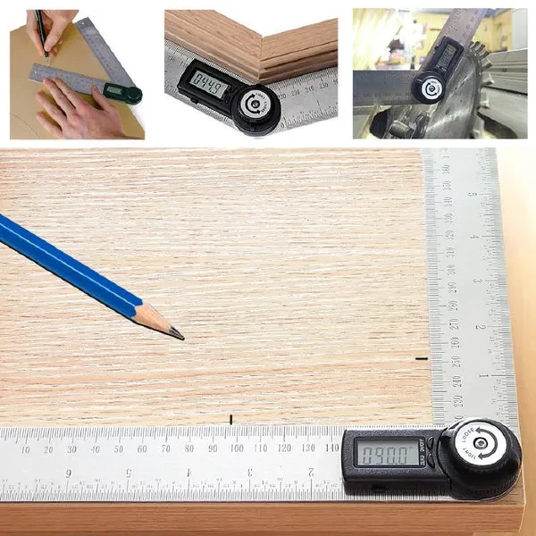 Digital 2-in-1 Angle Finder Meter/Protractor Ruler, 360° 600mm - Image 2