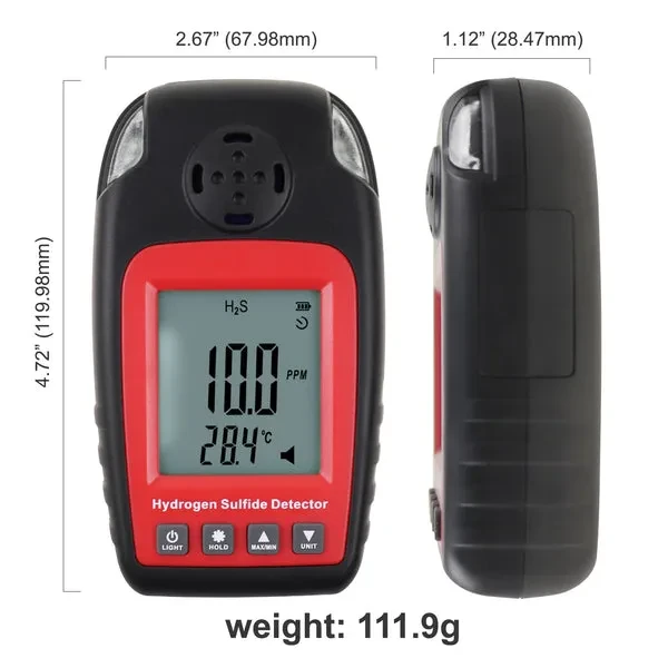 Hydrogen Sulfide Detector, 0~100ppm, Electrochemical - Image 9