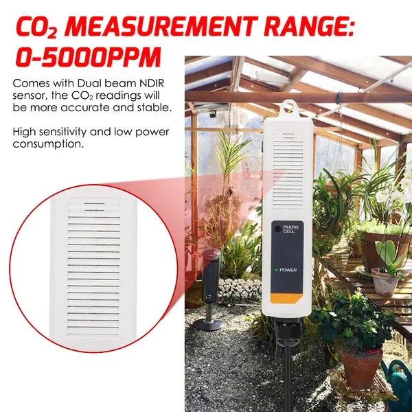 CO2 Controller & Monitor, Auto Detect Day/Night for Carbon Dioxide - Image 4