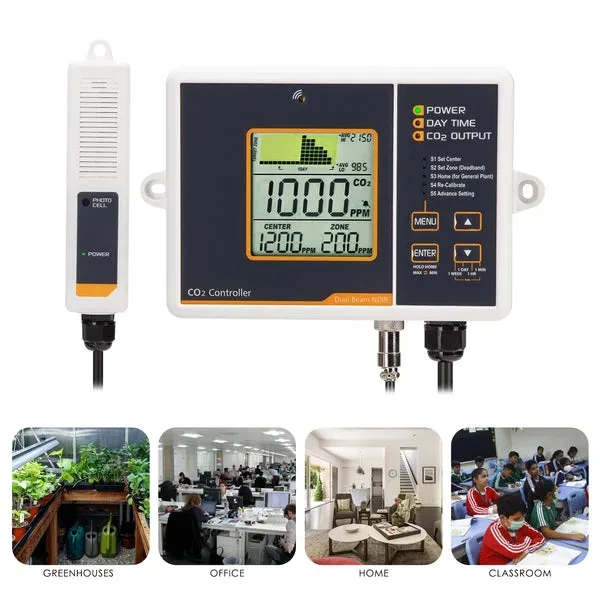 CO2 Controller & Monitor, Auto Detect Day/Night for Carbon Dioxide - Image 13