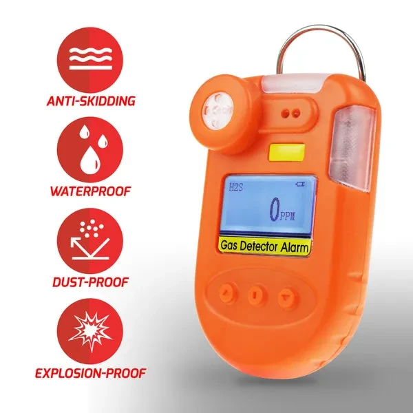 Portable Hydrogen Sulfide Gas Detector (H₂S) 1500 Record Alarm - Image 8
