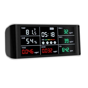 9-in-1 Indoor Air Quality Meter with CO2 and Formaldehyde Monitor