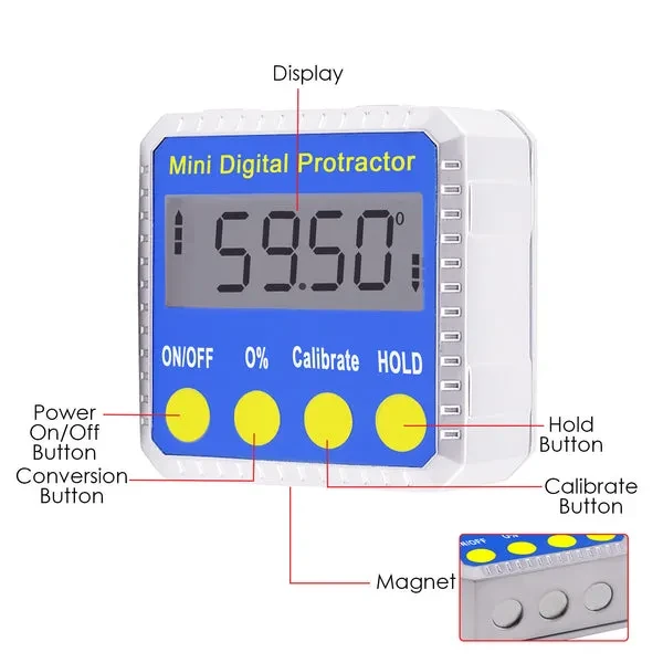 Digital Bevel Box/Inclinometer with Magnets, Always Upright - Image 9
