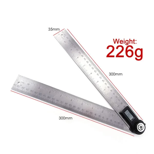 Digital 2-in-1 Angle Finder Meter/Protractor Ruler, 360° 600mm - Image 9