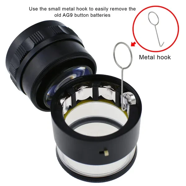 Magnifier Loupe with 10x Magnification, 8 LED Lights, 20x Scale +4 Reticles - Image 5