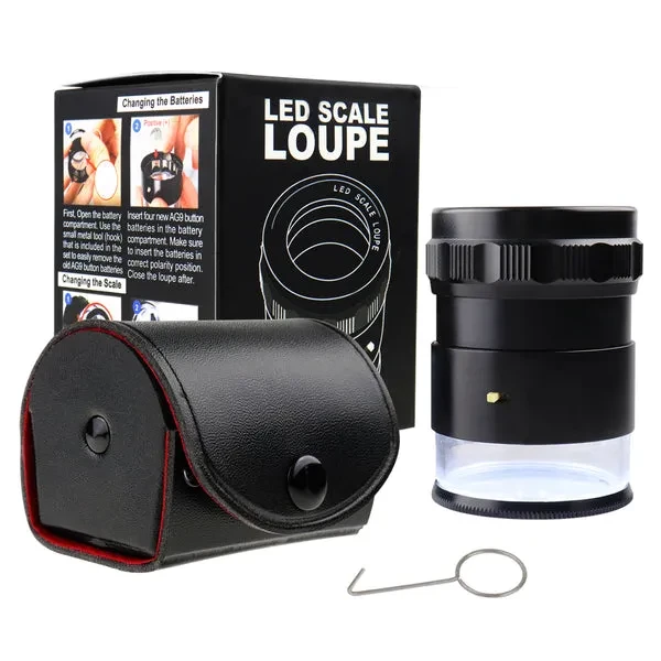 Magnifier Scale Loupe 10x Magnification with 8 LED Light 20mm - Image 7